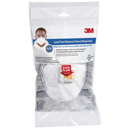 3M Tekk Protection Lead Paint Removal Valved Respirator Mask 8233PC1-B